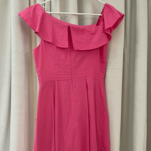 ASOS Tall One shoulder Ruffle Mini Sundress.US 6 - Picture 5 of 7